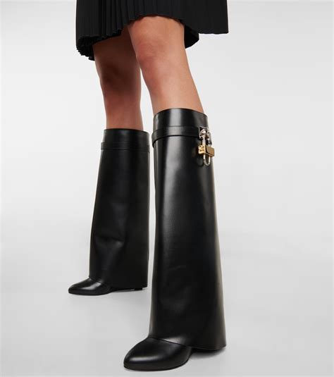 givenchy boots padlock|Givenchy shark boots used.